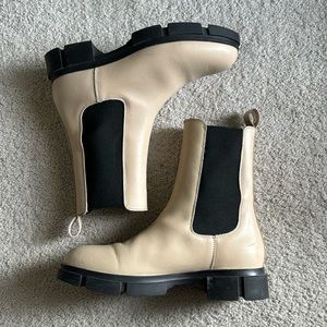 Avellini leather Chelsea Moto boots size 39